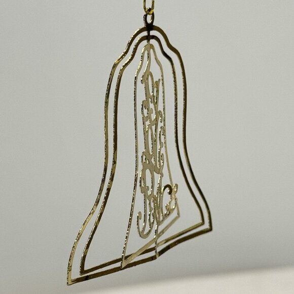 Vintage 12-Piece Brass Christmas Ornament Set Intricate 3-D Cutout Dimensional - Picture 13 of 15